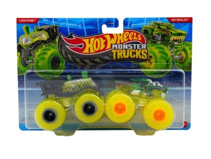 Hot Wheels Monster Trucks Demolition Doubles Loco Punk Vs Hotweiler