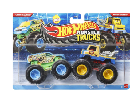 Hot Wheels Monster Trucks Demolition Doubles Funny Feelings vs Mood Crusher