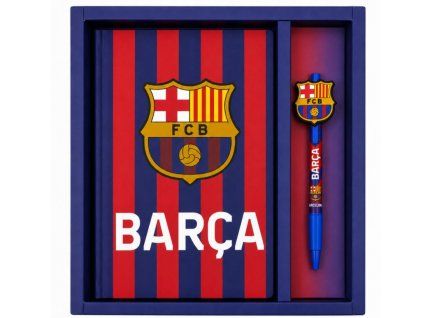 Zápisník s propiskou FC Barcelona